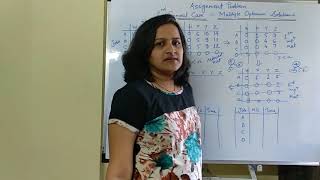 Assignment problem  2nd Special case  Multiple Optimum Solutions [upl. by Marne]