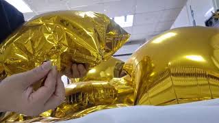 HOW TO DEFLATE FOIL BALLOON USING A STRAW  Can be use again [upl. by Aihsoem]