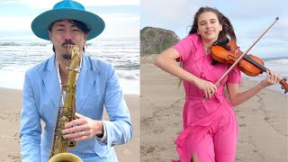 Sarà perchè ti amo 🇮🇹 Sax amp Violin  Daniele Vitale e Karolina Protsenko [upl. by Jaquenette]