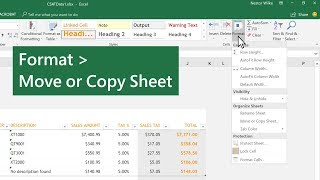 Move or copy worksheets in Microsoft Excel [upl. by Aisatnaf]