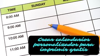 Crear calendarios personalizados gratis y online para el 2023 [upl. by Hollingsworth]