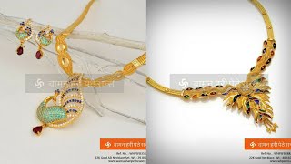 Waman Hari Pethe Gold Necklace designs  gold nacklace [upl. by Nottus]