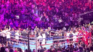 Manny Pacquiao vs Yordenis Ugas  Walkout and introductions inside TMobile Arena [upl. by Ahsillek]