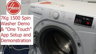 Hoover quotOne Touchquot 1500 Spin Washing Machine demo [upl. by Ardnyk614]