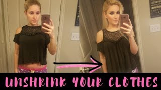 HOW TO UNSHRINK YOUR CLOTHES  EASY AT HOME DIY  CLOTHES SHRINKING [upl. by Aenotna563]