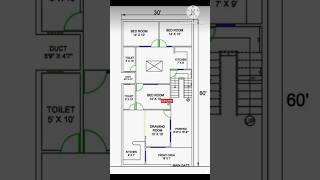 30 by 60 home design  1800 sqft home plan viralvideo homeplan construction [upl. by Fianna]