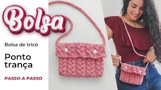 Bolsa De Tricô 🧶 Linda Versátil e Fácil de Fazer [upl. by Llerroj639]