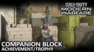 Call of Duty Modern Warfare  Companion Block AchievementTrophy  Bring Cinder Block to End [upl. by Cogn]