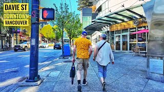 Vancouver Walk 🇨🇦  Davie St Yaletown to Davie Village [upl. by Lytsirk]