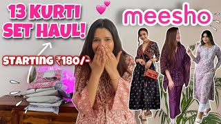 Huge MEESHO Kurti Haul💕 Starting at Rs180  Try On haul  Rupal Yadav meesho [upl. by Nuhsyar790]