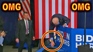 Joe Biden SO CLOSE to Falling off Stage  SCARES Secret Service [upl. by Ahseka]