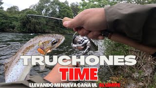 JORNADA DE MUY BUENAS TRUCHAS CON MI NUEVA CAÑA ULTRA LIGERA 🔥🎣 LLEVÁNDOLA AL LÍMITE 🤌 [upl. by Reyaht]