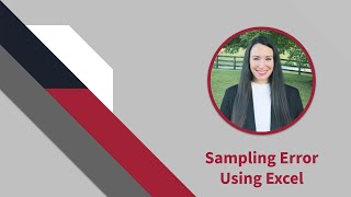 Sampling error using Excel [upl. by Ecissej]