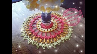 Serwetka mandala na szydełku PART1  Crochet mandala doily [upl. by Shelman]