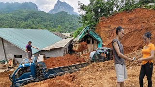 excavator car the finishing carrying land landslide Entering the farmers house [upl. by Anemaj810]