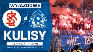 WYJAZDOWE KULISY ŁKS Łódź 11 Ruch Chorzów 17122023 [upl. by Merkley]