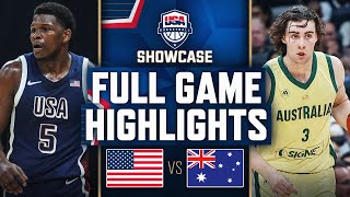 AUSTRALIA vs USA  USAB SHOWCASE  FULL GAME HIGHLIGHTS  July 15 2024 [upl. by Fanny480]