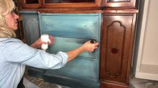 HOW TO BLEND PAINT ON FURNITURE EASY DETAILED [upl. by Ingemar]