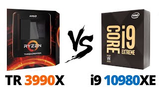 Threadripper 3990X vs i9 10980XE  i9 10980XE vs Threadripper 3990X  BENCHMARKS [upl. by Madson]