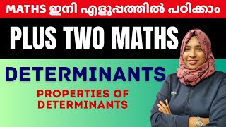 Plus Two Maths  Determinants  Properties of Determinants Part 1 in Malayalam [upl. by Land72]