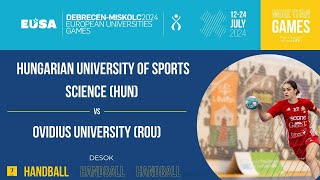 Handball Women SF 1  Hungarian University of Sports Science HUN  Ovidius University ROU [upl. by Atirhs]