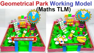 geometrical park working model  maths tlm  maths project  diy  simple  craftpiller [upl. by Aisatal]