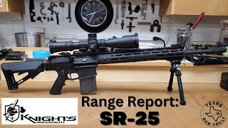 Range Report Knights Armament SR25 AR10 Pattern Rifle [upl. by Aihsercal]