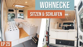 Multifunktionale Wohnecke zum Sitzen und Schlafen für den Van  vom Kasten zum Camper EP25 [upl. by Nosemaj]