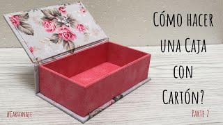 Cartonaje por Placer  Como hacer una caja con cartón Parte 2  Caja libro simple en Cartonaje [upl. by Gaul]