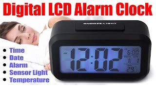 how to setup Digital Smart LED Alarm Clock With Temperature Display I Backlight [upl. by Terrie]