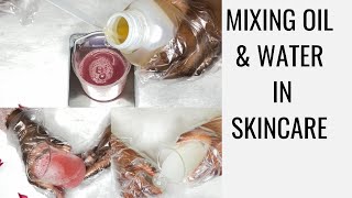 HOW TO MIX OIL amp WATER IN SKINCARE I USING SOLUBILIZERS amp EMULSIFIERS [upl. by Dunlavy94]