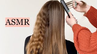 ASMR VERY SATISFYING 1 HOUR haircut amp hair straightening session with friend 🤍 NO TALKING [upl. by Margi]