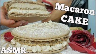 ASMR GIANT Macaron CAKE EATING SOUNDS NO TALKING  SASASMR [upl. by Assyl]