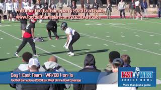 FBGPs 2023 East West Shrine Bowl Coverage Day 1  East Team WRDB 1on1s [upl. by Ciccia]