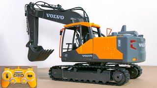 RC EXCAVATOR VOLVO EC160E UNBOXING FIRST TEST DOUBLE E SCALE 116 RTR E568003 [upl. by Eetsim]