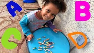 Stonii Learns ABC Letters With Different Objects Around The House [upl. by Vigor]