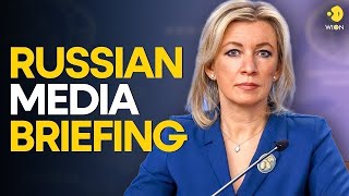 Russia LIVE Russian foreign ministrys Zakharova holds weekly briefing  WION LIVE [upl. by Wagshul56]