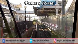 ONBOARD DLR B07 Stock 111 nonstopping through Custom House 6112017 [upl. by Lahtnero29]