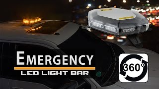 LED Emergency Light Bar Strobe Amber Mini 360 Degree [upl. by Charisse421]