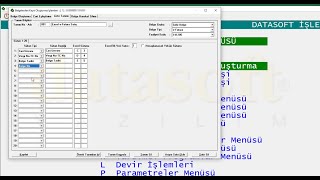 Datasoft Defter Beyan Sistemine Excel Belge Listesinden Aktarım [upl. by Beaudoin]