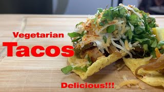 🌮 Vegetarian Taco Recipe Best Tacos Recipe  Foodie Shoodie [upl. by Croix]