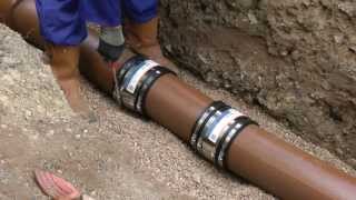 Broken Pipe Section Replacement using Flexseal Couplings [upl. by Padraic]