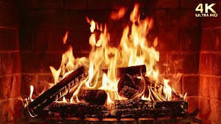 🔥 Crackling Fireplace Burning  Cozy 4K Christmas Fireplace Ambience [upl. by Felice]