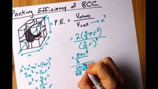 Find the Packing Efficiency of BodyCentred Cubic BCC 068 [upl. by Mayhew730]