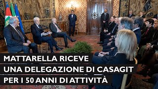 Mattarella incontra una delegazione di CASAGIT in occasione dei 50 anni di attività [upl. by Caves]