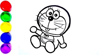 Doremon Cartoon Drawing for Kids  How to Draw Doraemon  Kids Drawing  Kids Art  Pak Bharat Art [upl. by Narad]