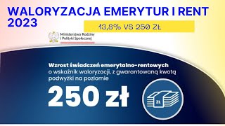 Waloryzacja emerytur i rent w 2023 roku  stan na październik 2022 [upl. by Yllil]