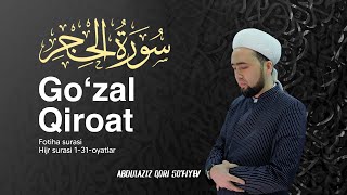 Abdulaziz qori Sofiyev  Hijr surasi 131oyatlar [upl. by Ynove]