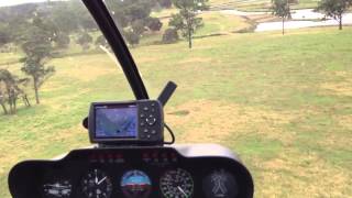 Low Flying R44 Cessnock Australia [upl. by Merras]