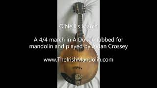 ONeills March  a 44 march in A Dorian tabbed for mandolin and played by Aidan Crossey [upl. by Cordle]